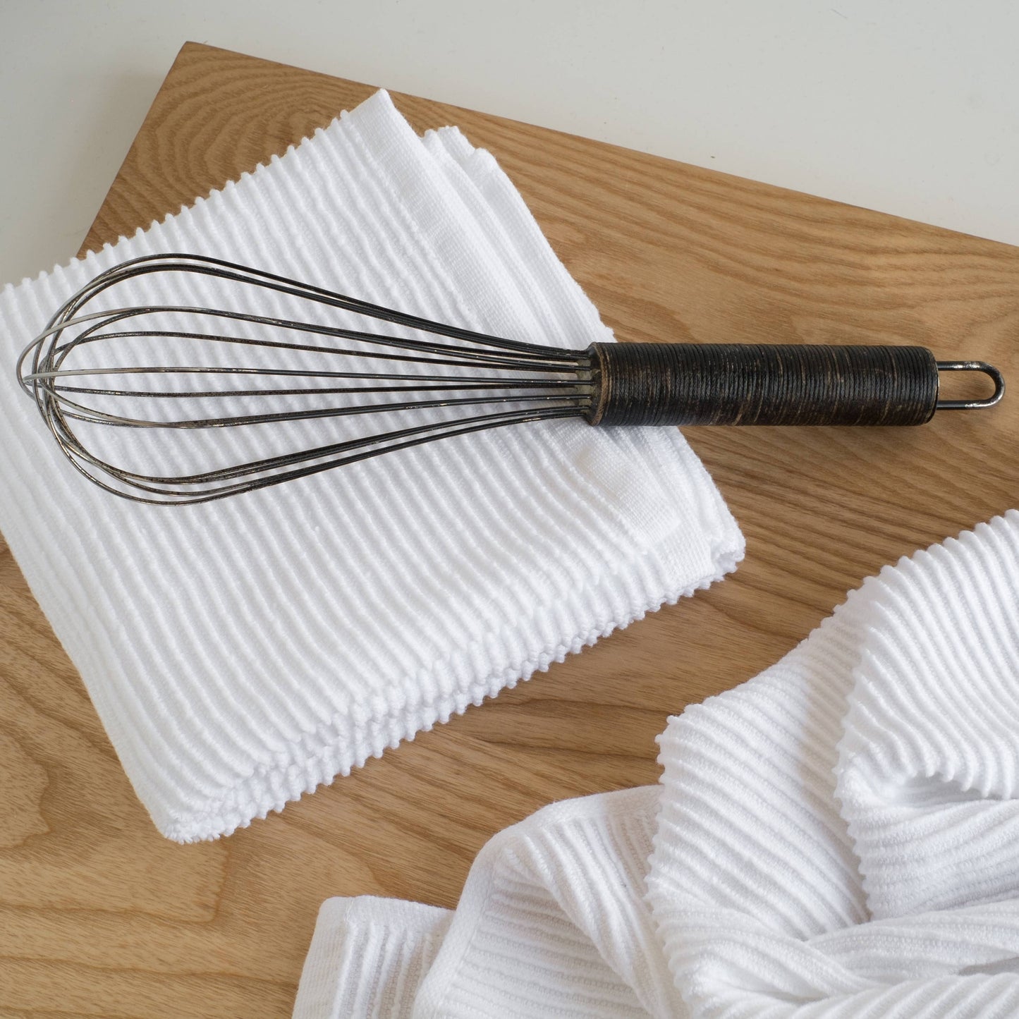 Ripple White Turkish Cotton Dishtowel