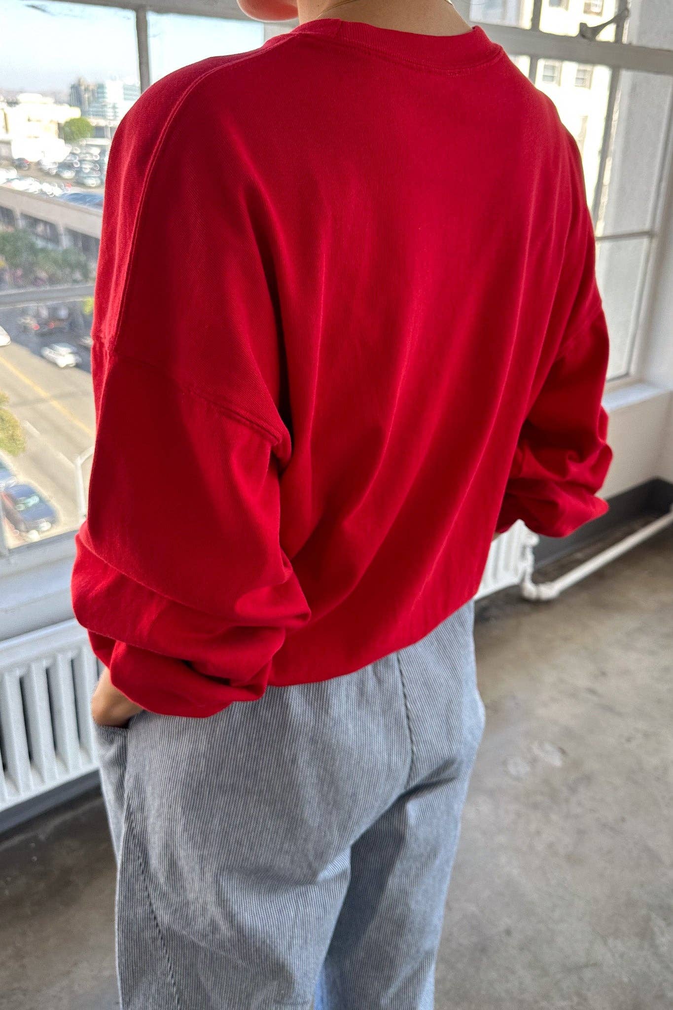 Cali Jersey Sweatshirt-Chili