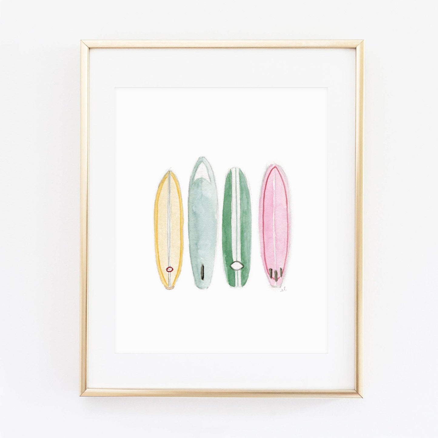 Surfboard art print