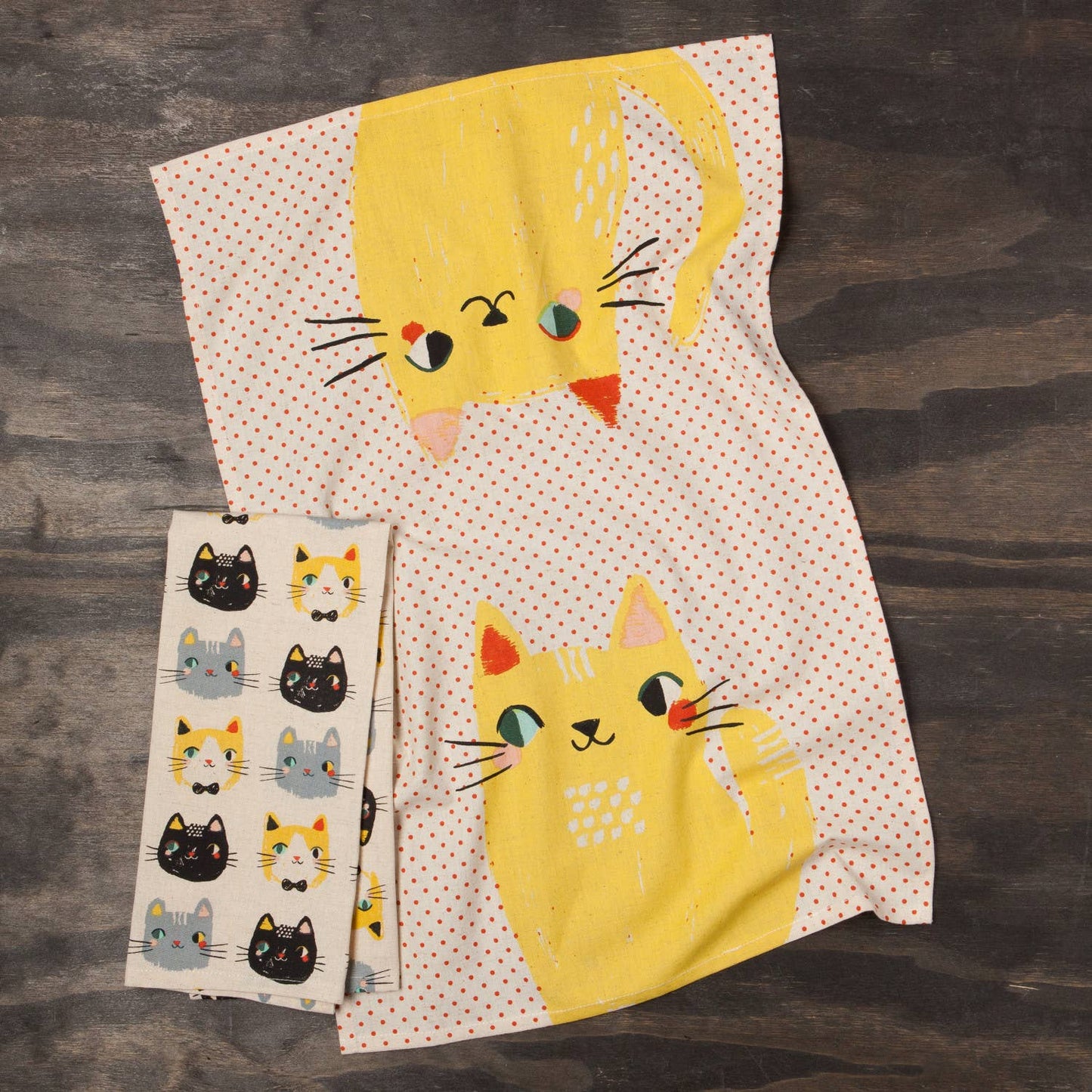 Meow Meow Cats Kitchen Towel Set of 2