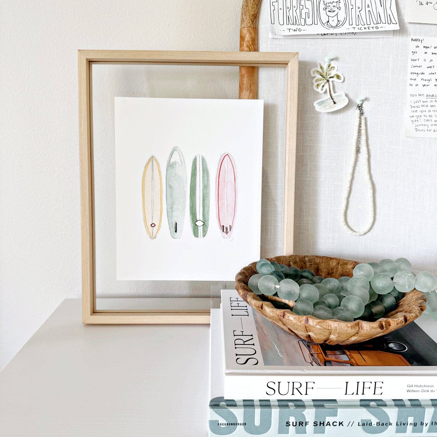 Surfboard art print
