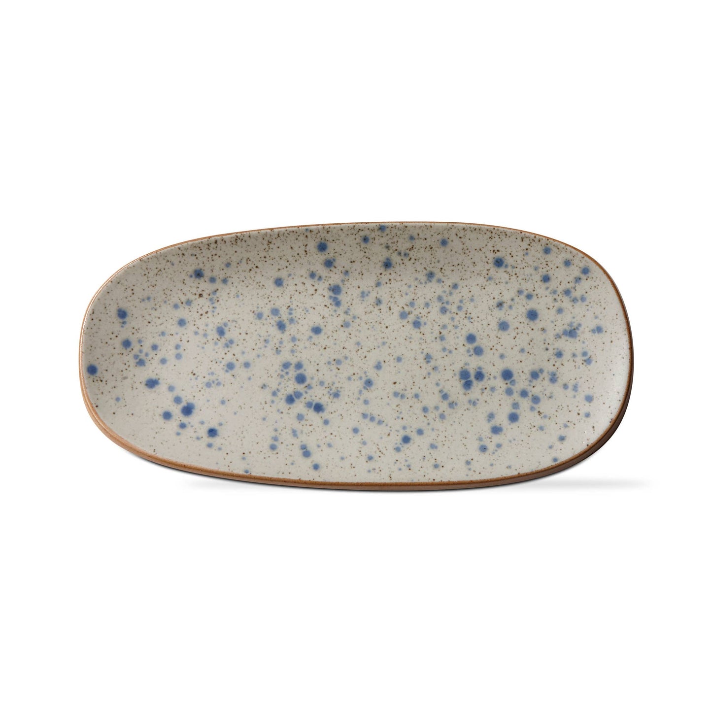 Hudson Speckle Platter Blue Multi Porcelain
