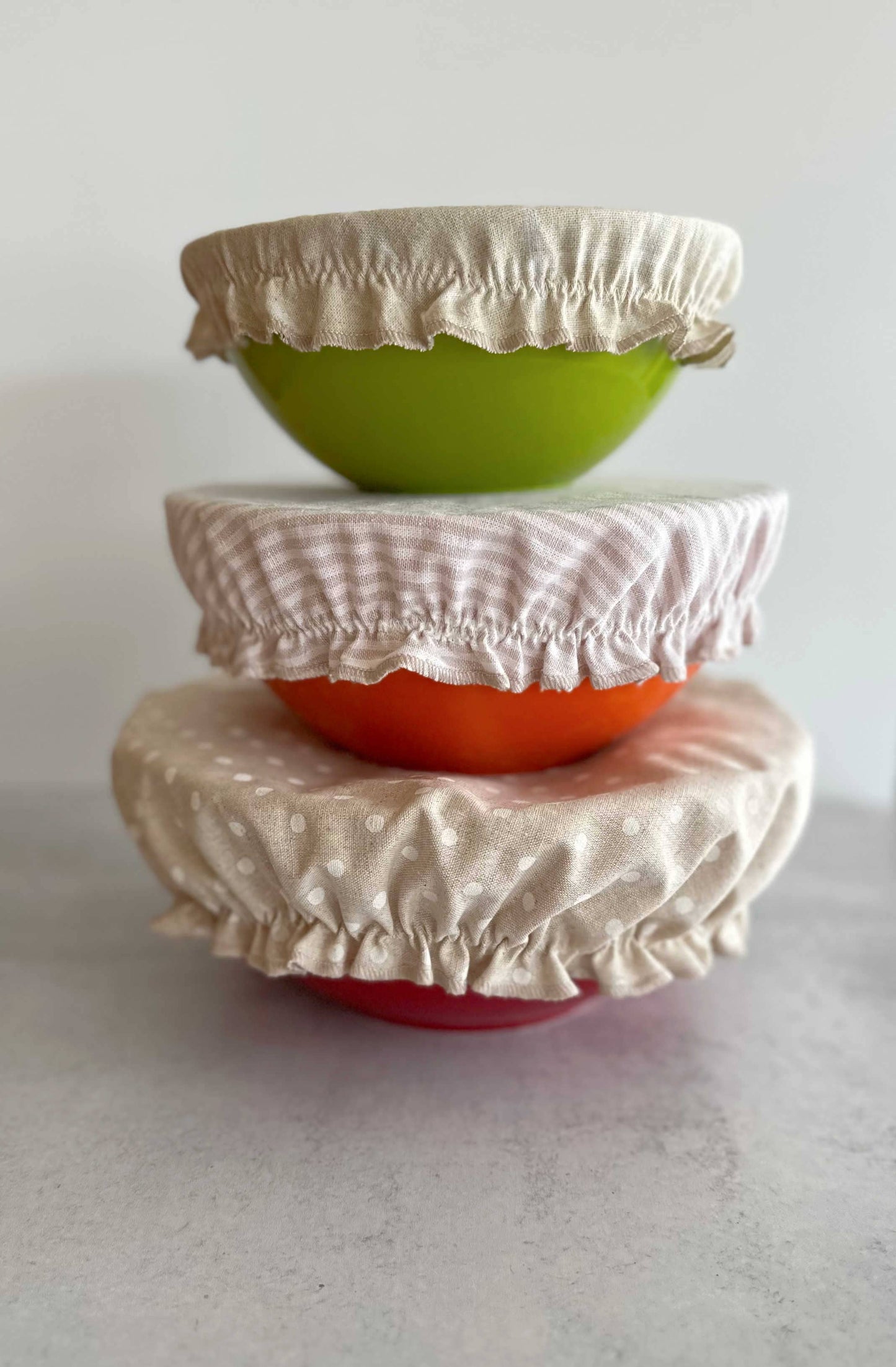 Everyday Reusable Fabric Bowl Covers- set of three