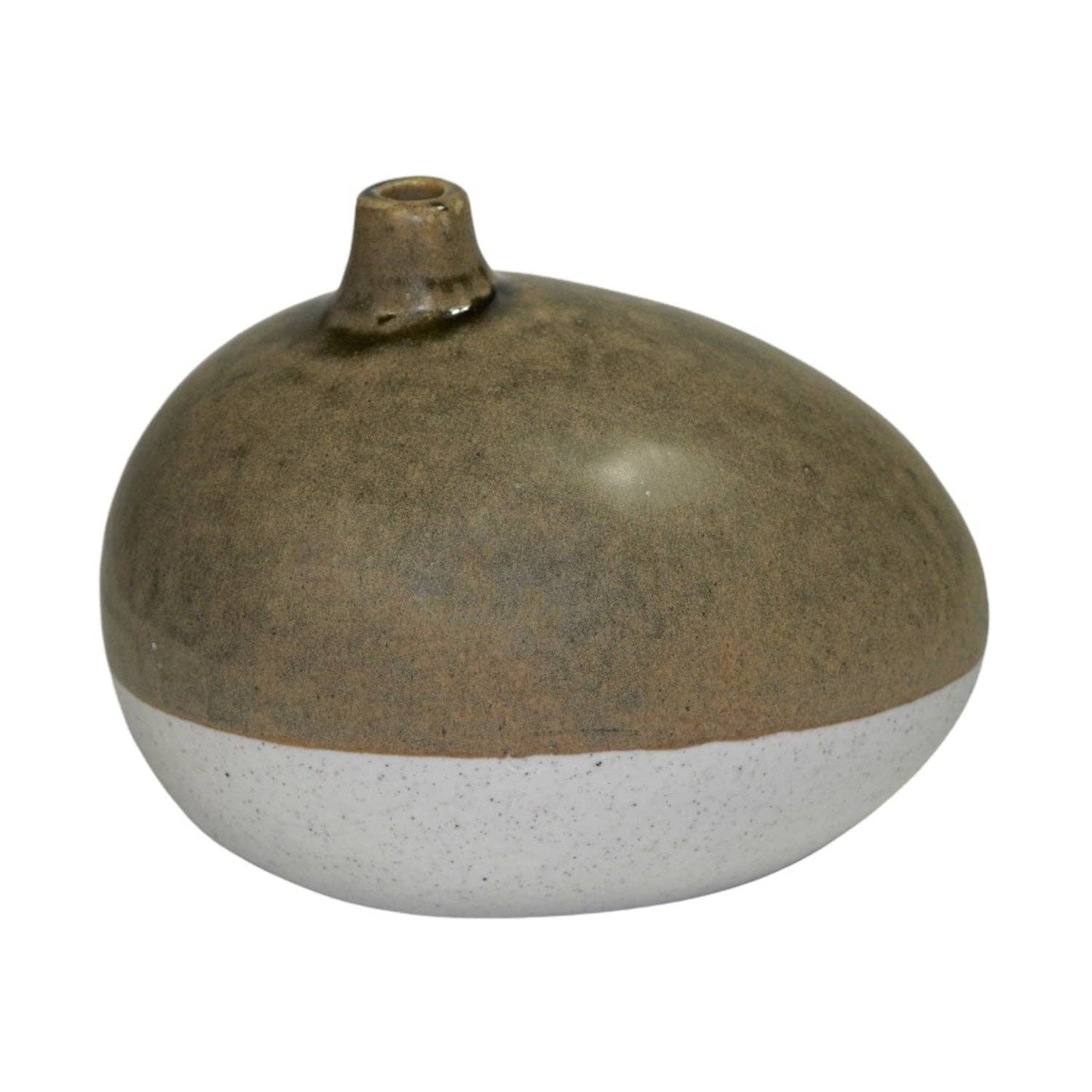 Two-Toned Speckled Ceramic Single Pod Planter 6" x 5" x 5"