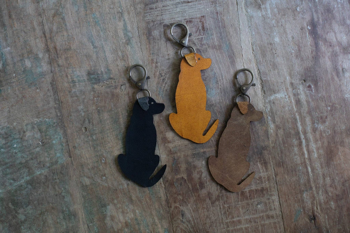 Leather Labrador Keychains - Assorted Set of 12