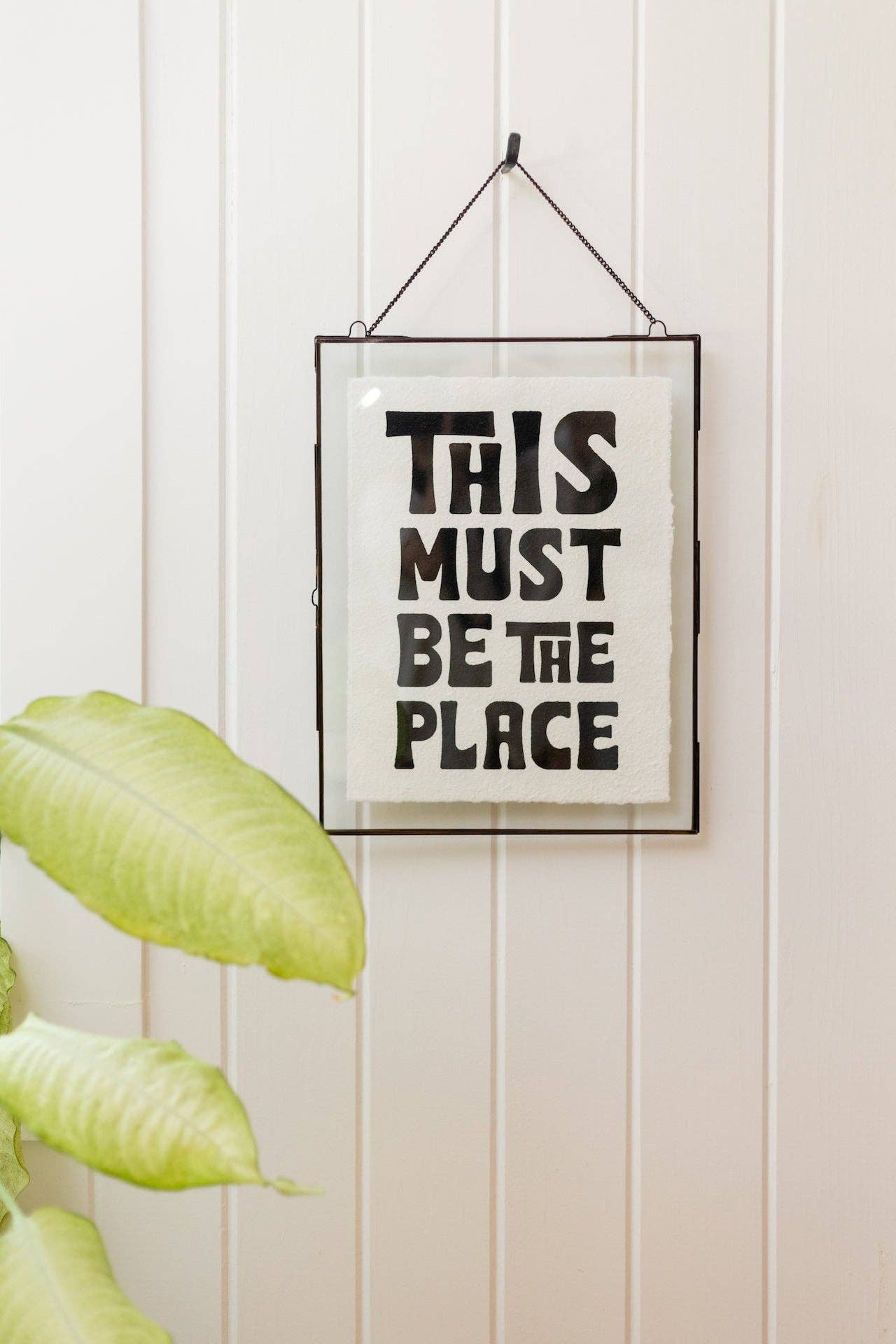 Framed “This Must Be The Place” Handmade Paper Print