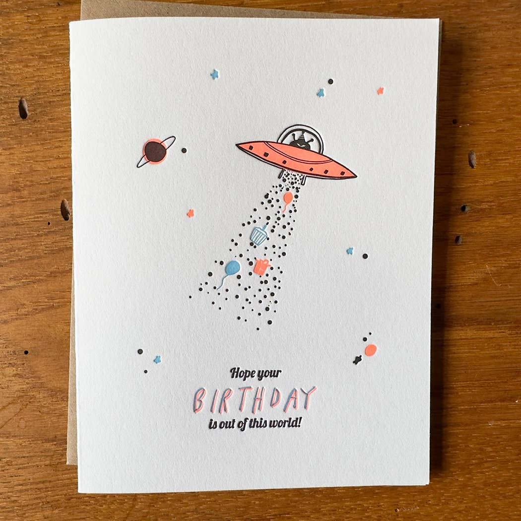 Out of This World Letterpress Card