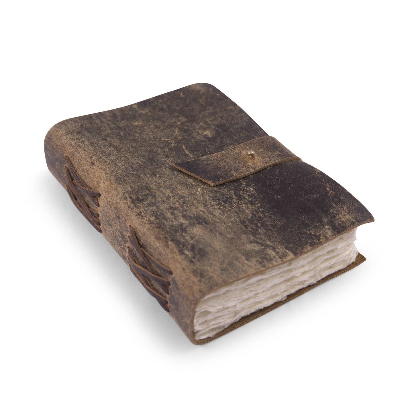 Scratched Brown Leather Journal