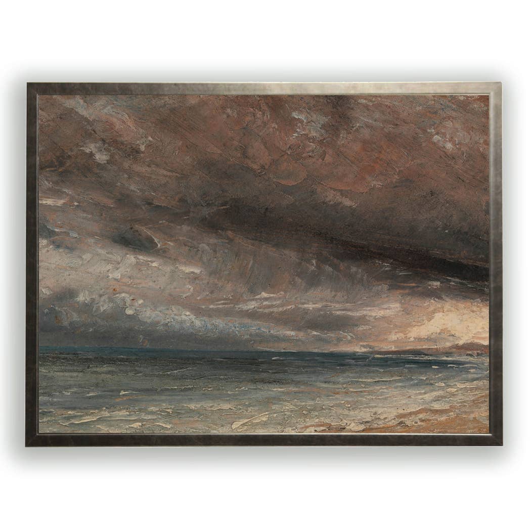 Vintage oil painting reproduction of landscape K