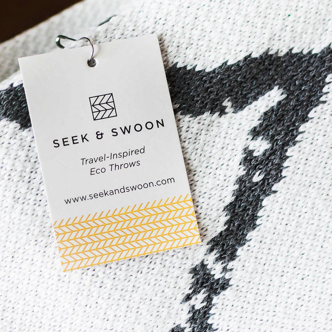 Reika Ivory Throw Blanket - Modern, Home Accent, Iceland