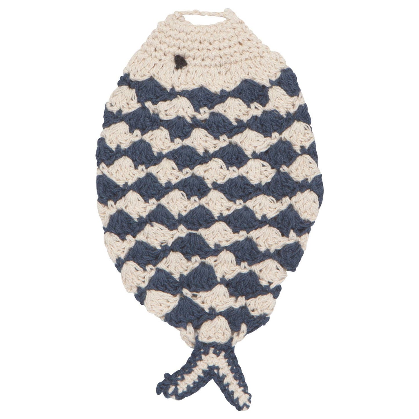 Little Fish Tawashi Crocheted Dishcloth