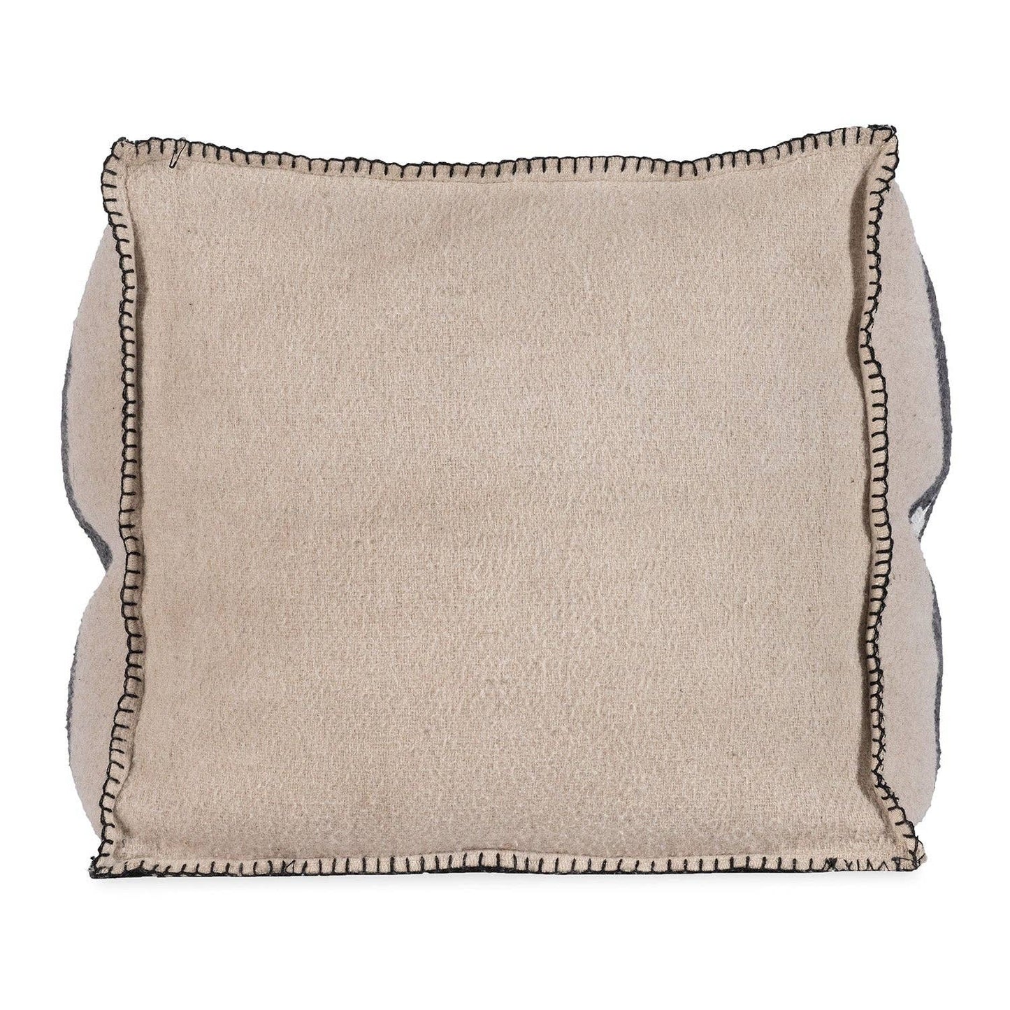 Swiss Army Pouf 18X18X18 Cream/Black