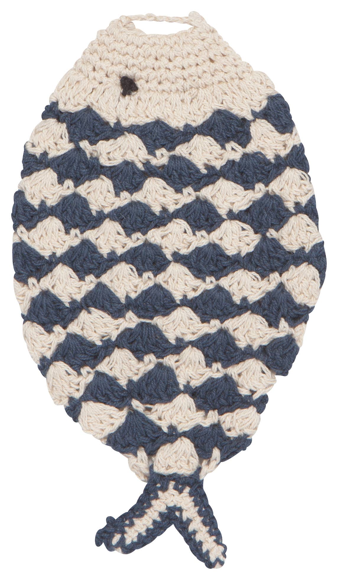 Little Fish Tawashi Crocheted Dishcloth