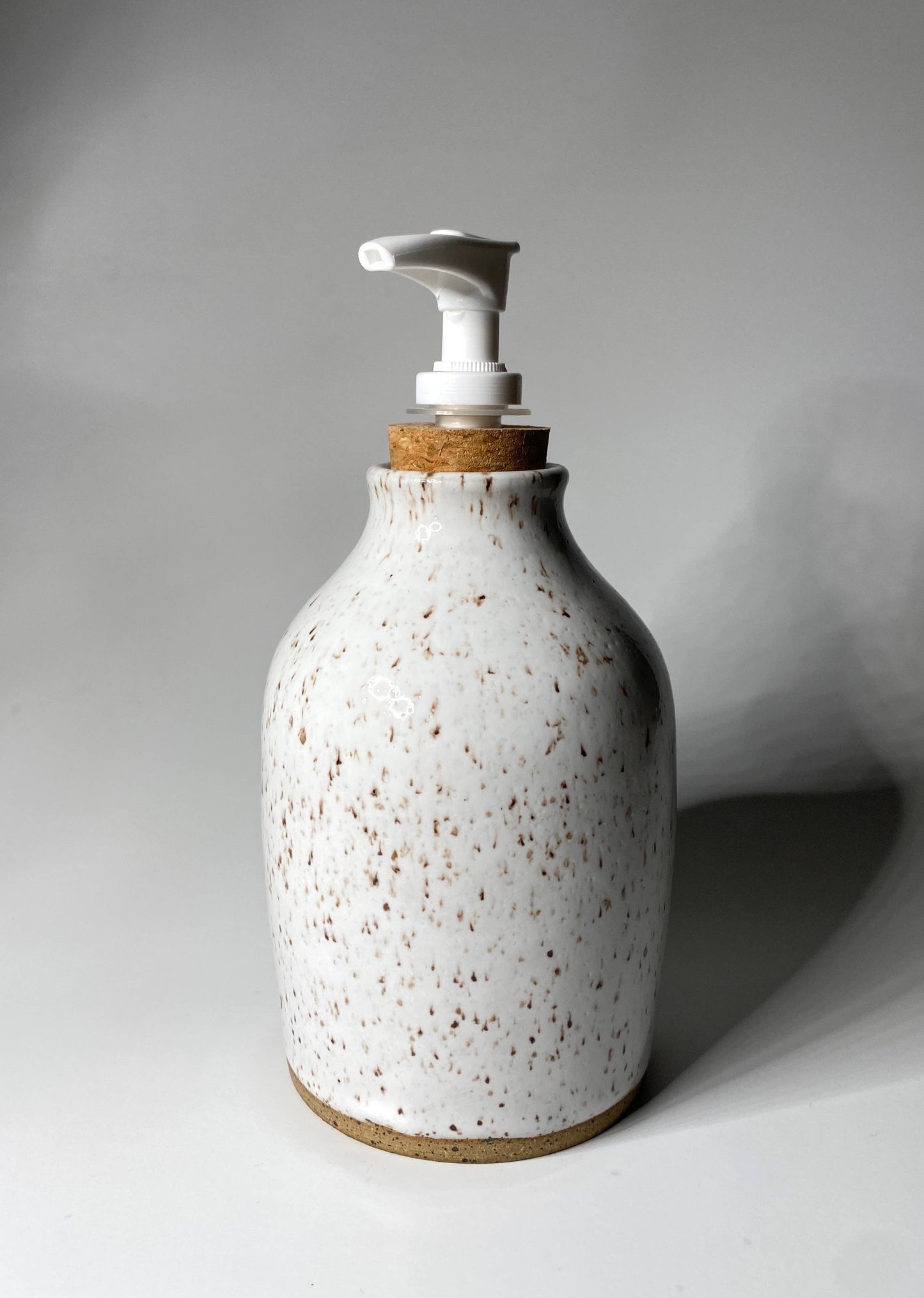Speckled White Soap Dispenser