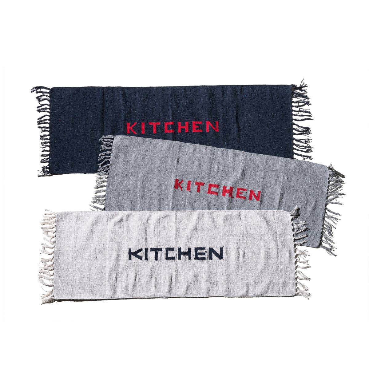 HANDLOOMED RECYCLE YARN KITCHEN MAT