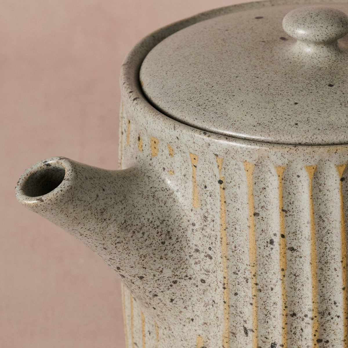 Sundara Fluted Ceramic Teapot
