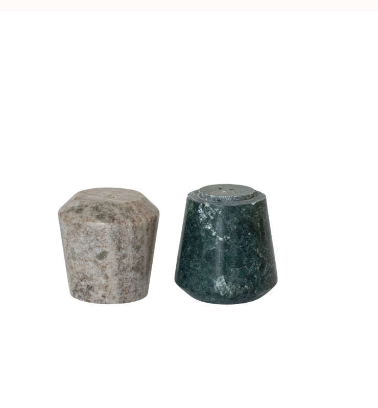 Marble Stackable Salt & Pepper Shakers
