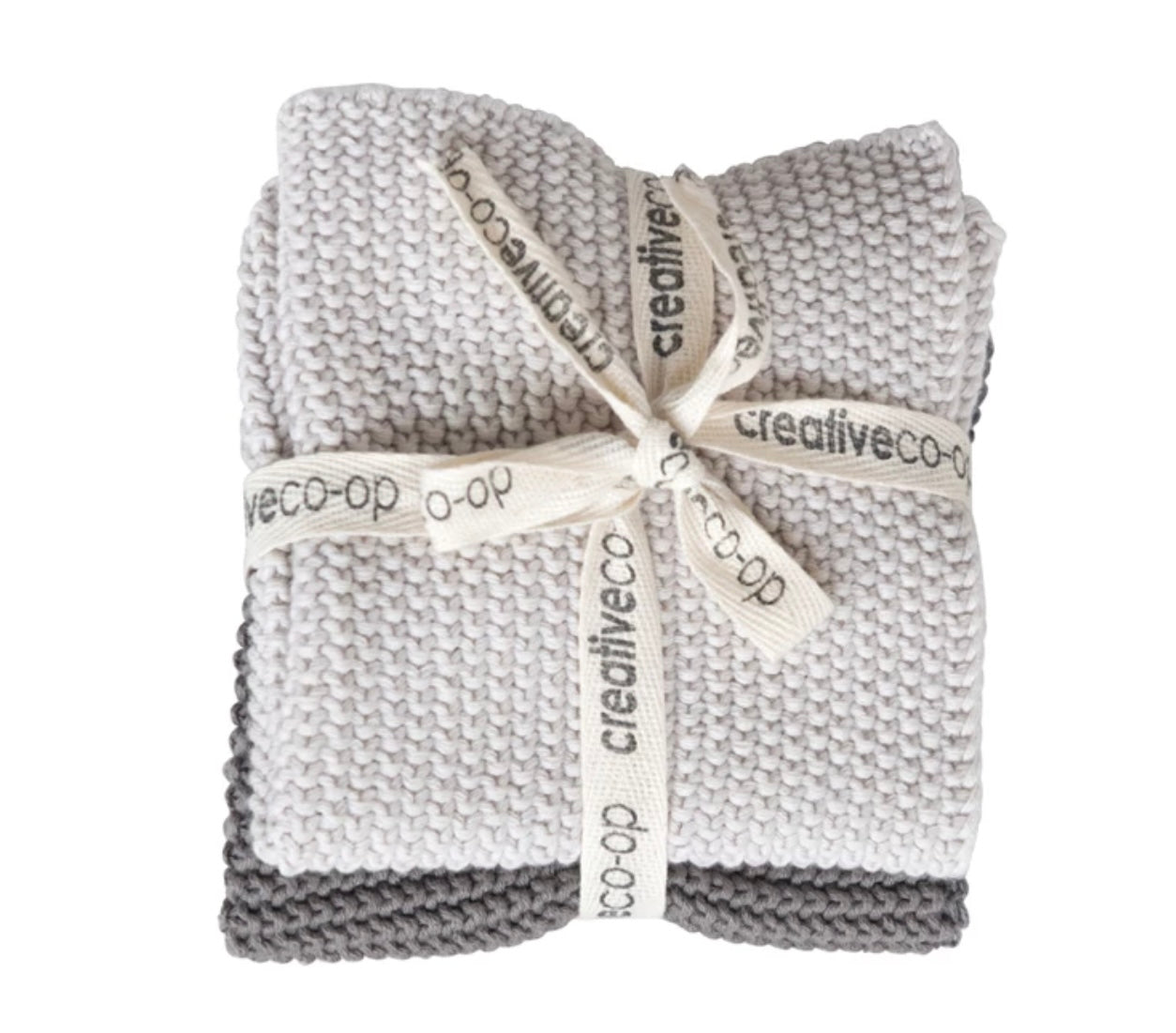 Cotton Knit Dish Cloths, Set of 2
