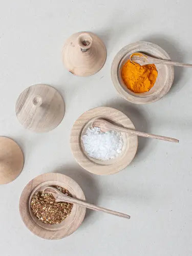 Walnut Wood Tagline Spice Pot