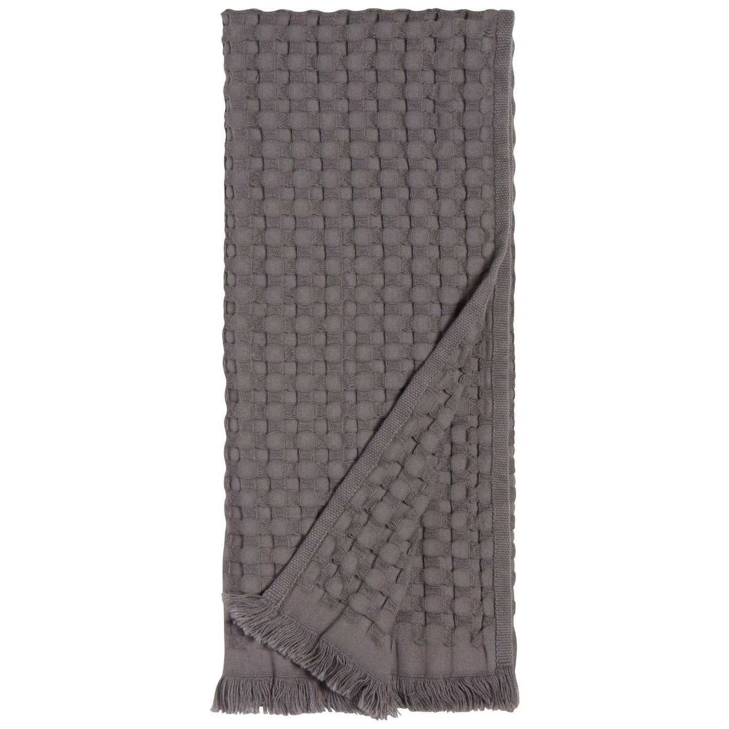 Charcoal Organic Cotton Waffle Hand Towel