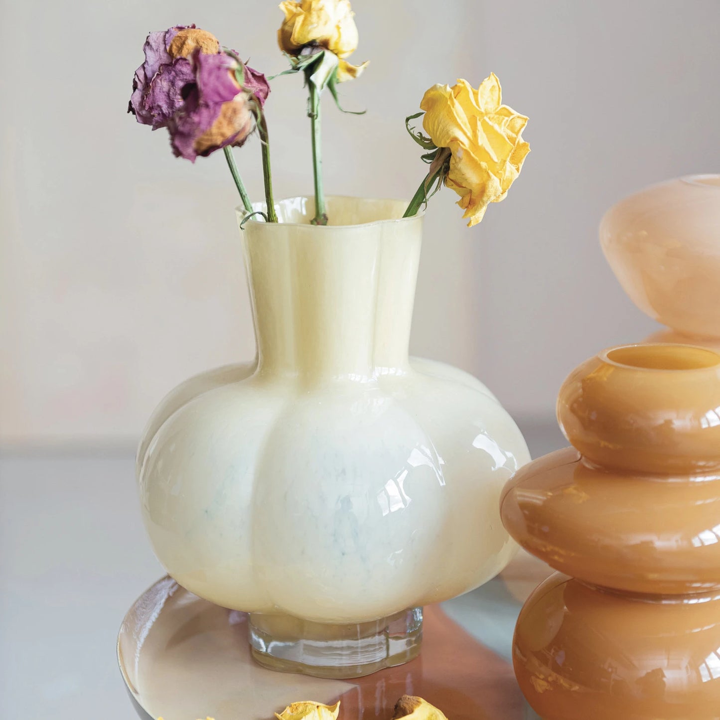 Opaque Yellow Vase