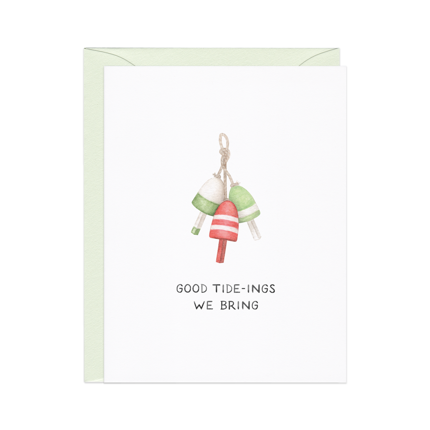 Good Tidings — Nautical / Coastal Buoys Christmas Card