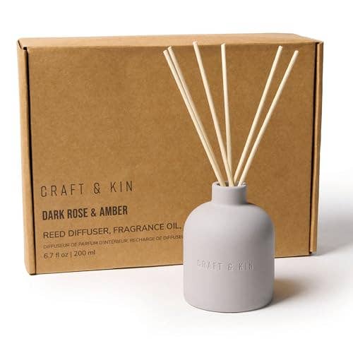 Earthenware Reed Diffuser - Dark Rose & Amber