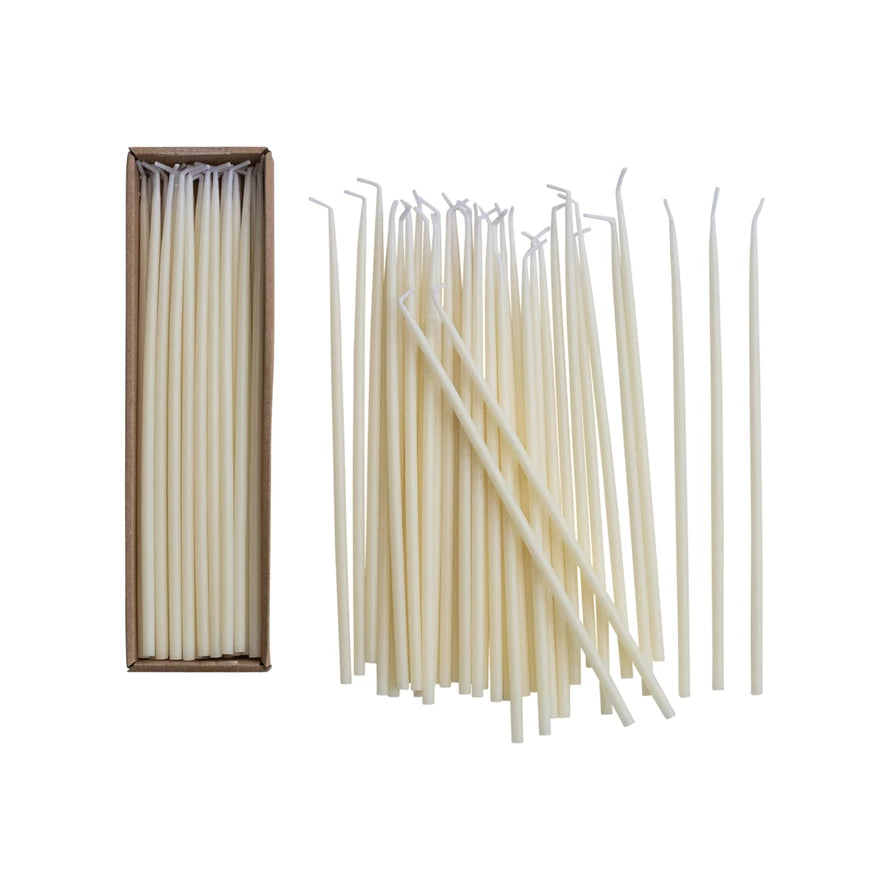 Thin Taper Candles, 2 colors