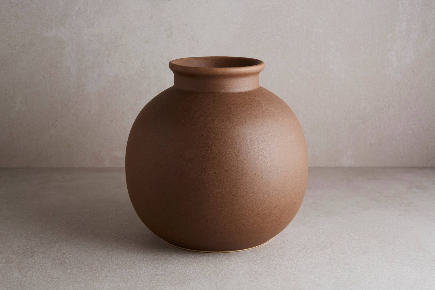 Brown Round Vase