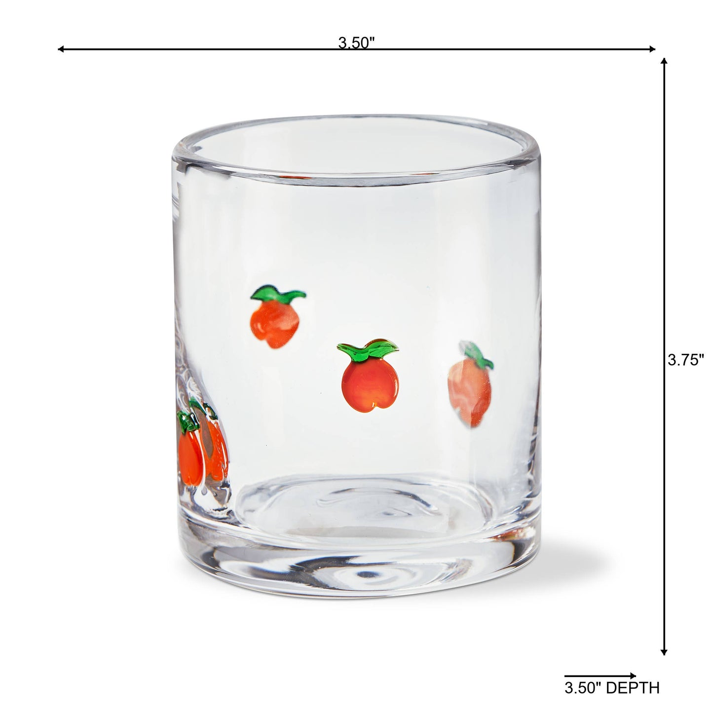 Peach Double Old Fashioned Glass