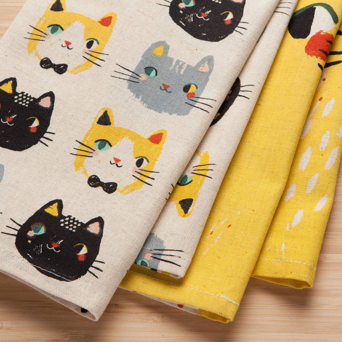 Meow Meow Cats Kitchen Towel Set of 2