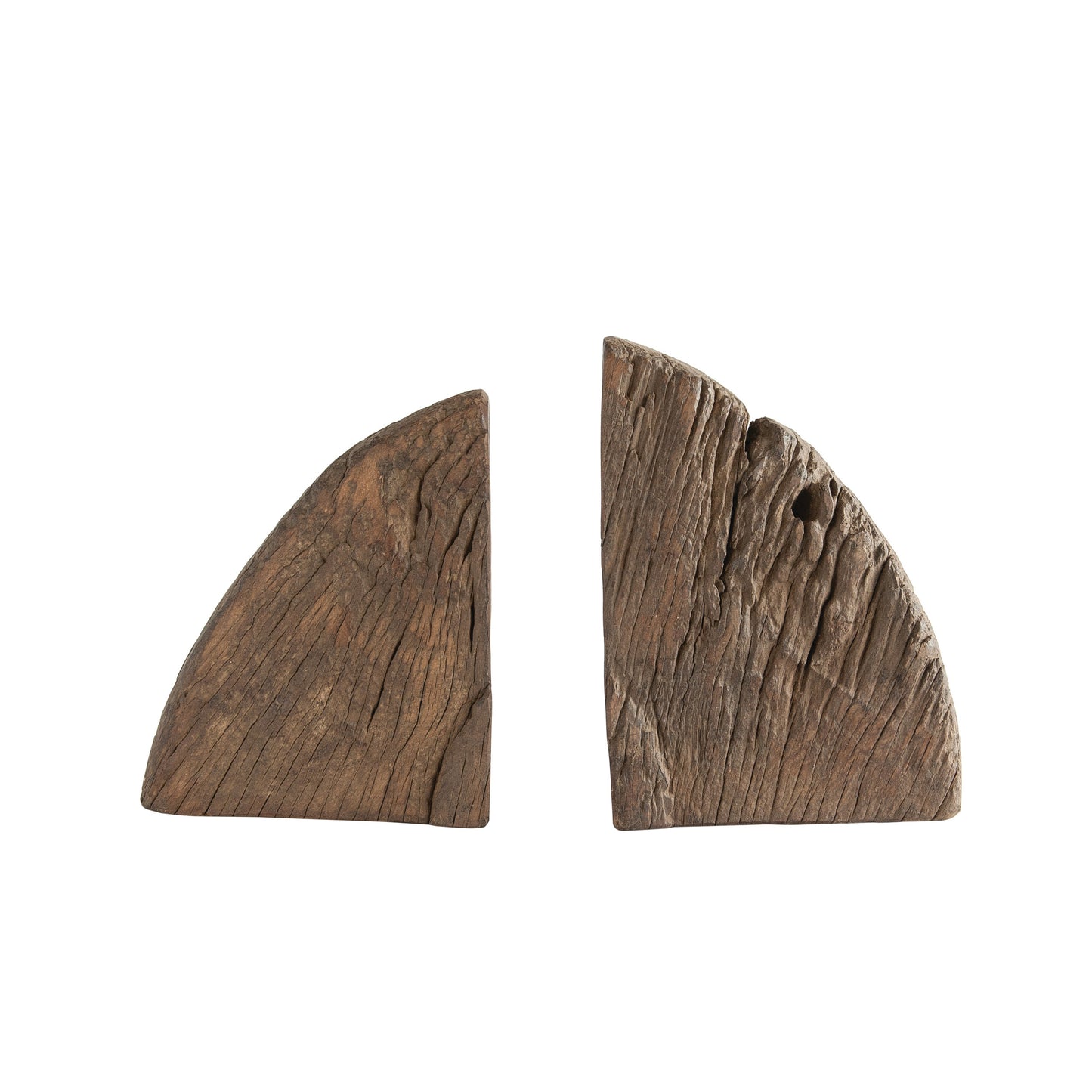Wood Bookends- found object/ vintage
