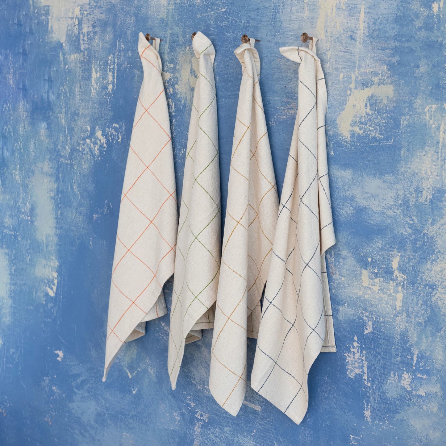 Colored Grid Tea Towels, 4 colors