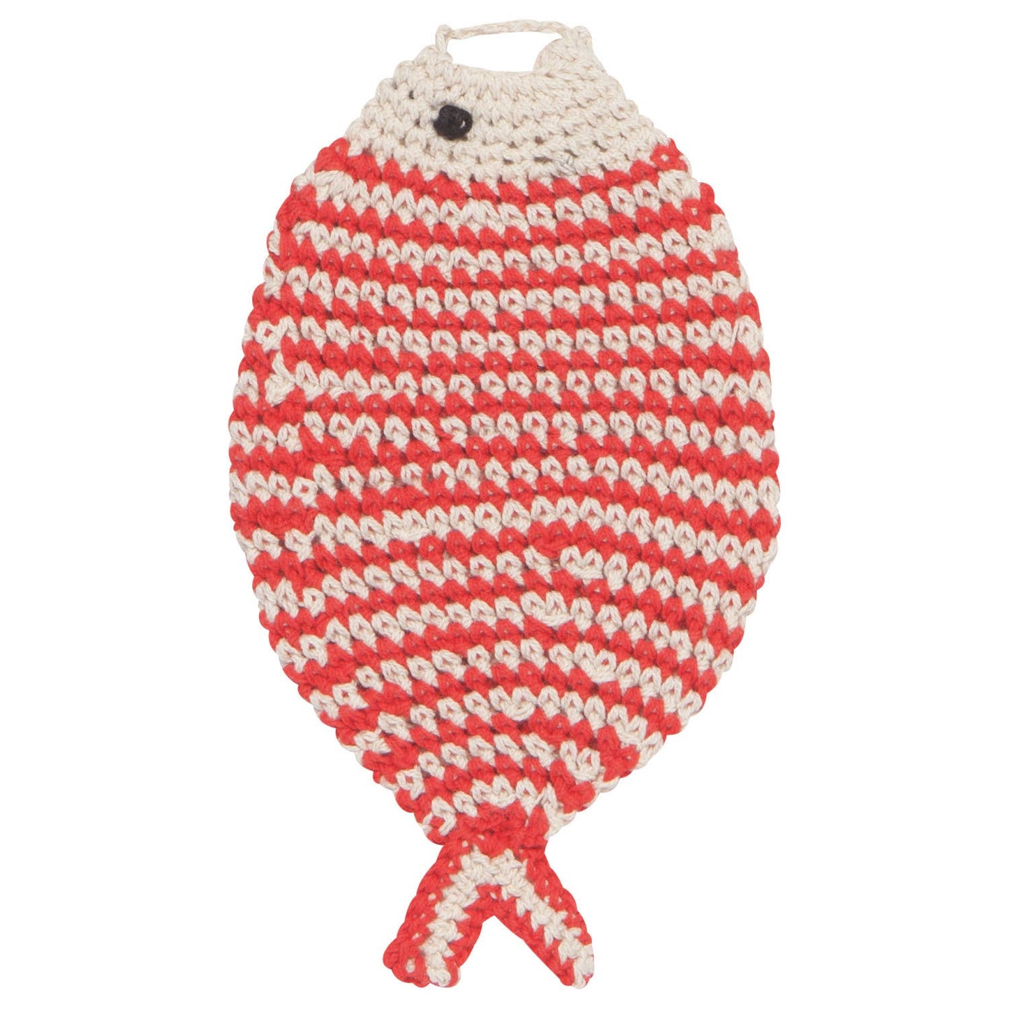 Little Fish Tawashi Crocheted Dishcloth