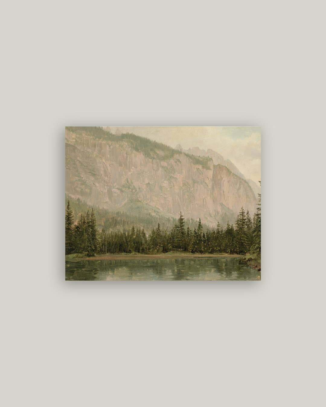 Mountain Pine Landscape Antique Artist Board