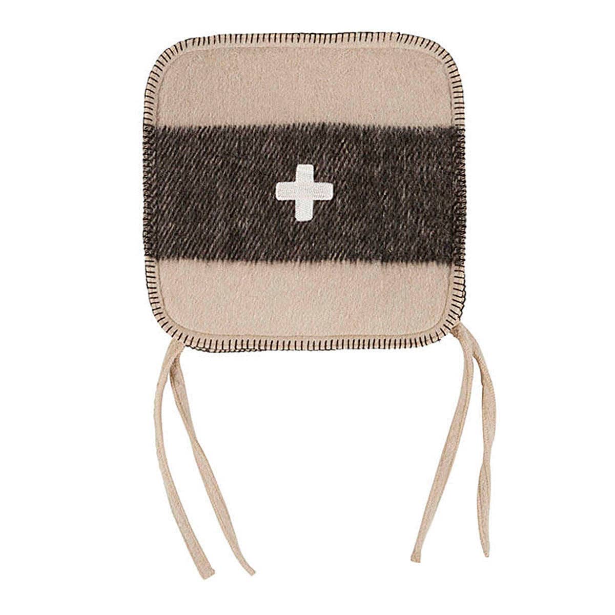 Swiss Army Chair Cushion 15x15 Cream/Black