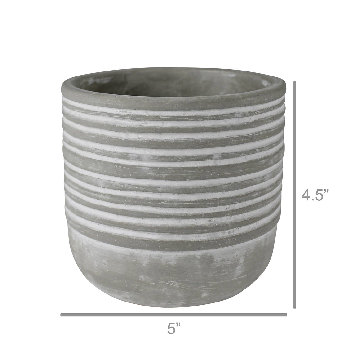 Sorrel Cachepot, Cement - Med