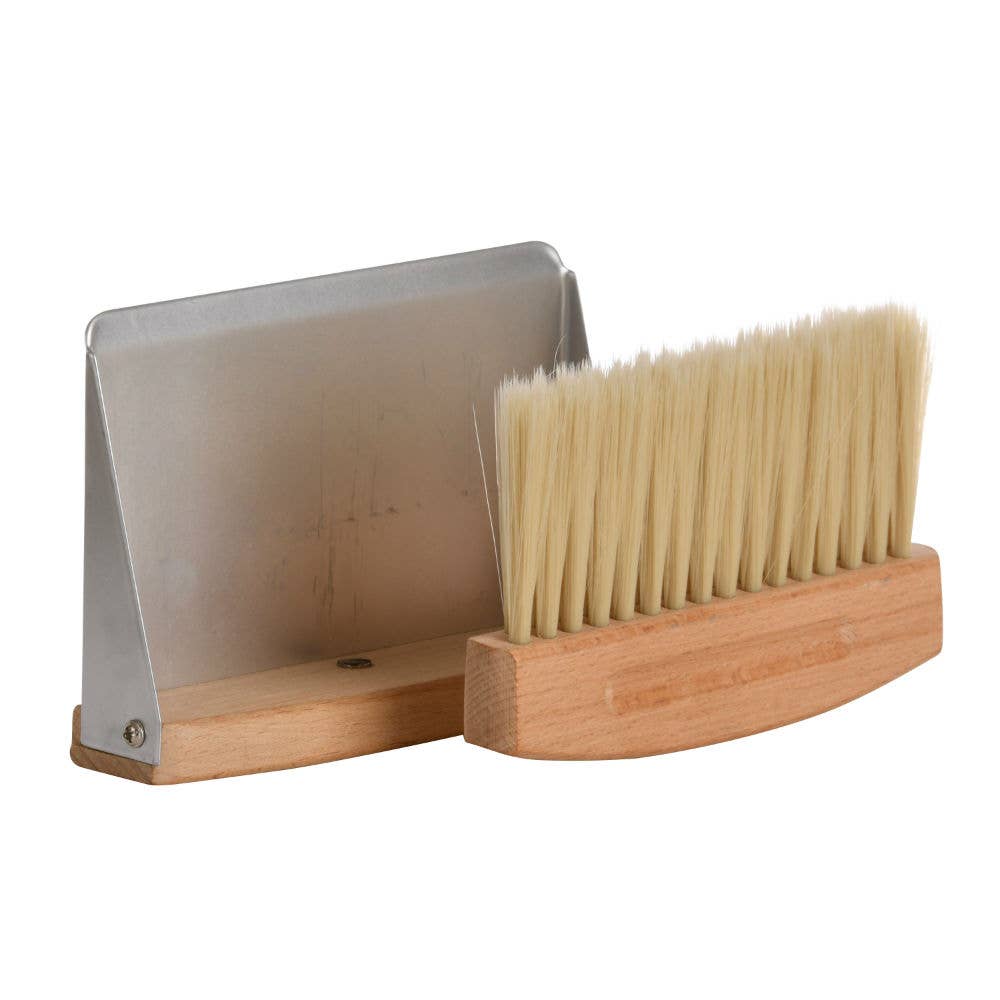 Table Dust Pan and Broom, Metal/Wood