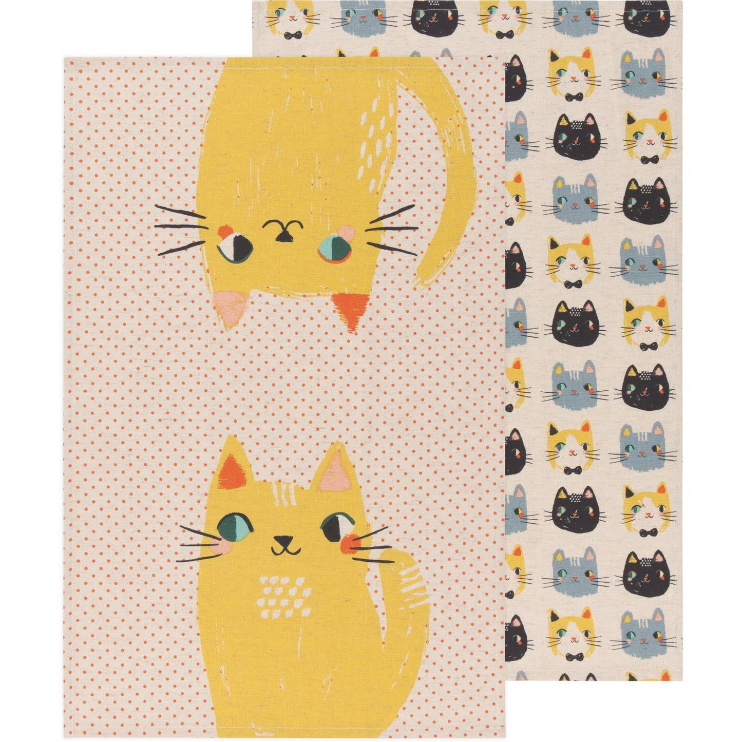 Meow Meow Cats Kitchen Towel Set of 2