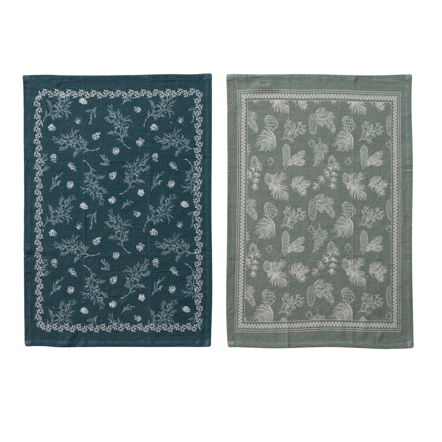 Patterned Tea Towels, Set of 2