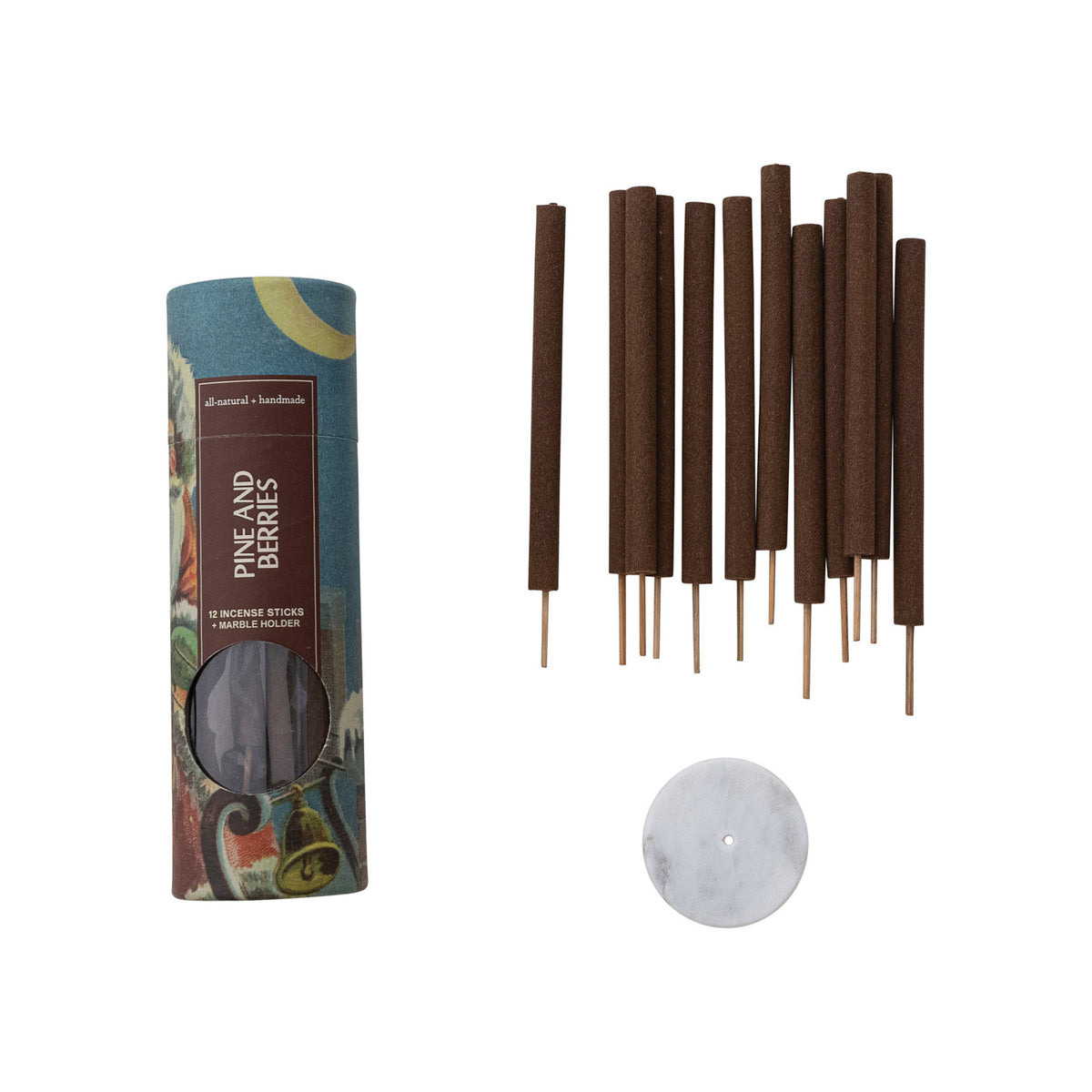 12 Piece All Natural Pine & Berries Incense Sticks
