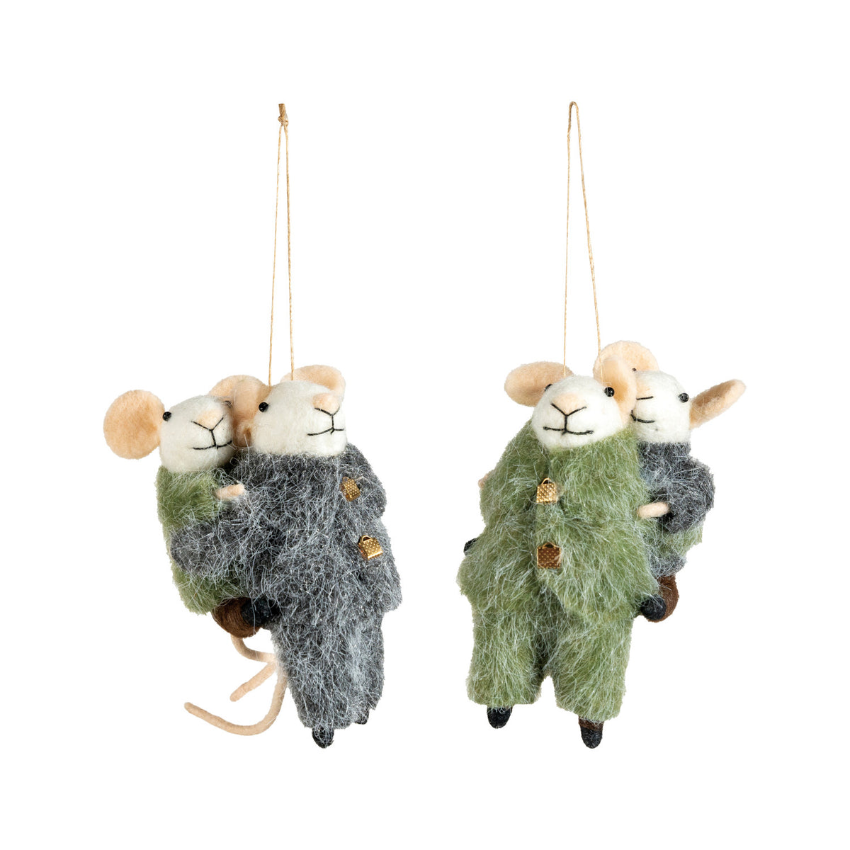 Piggyback Mice Ornament