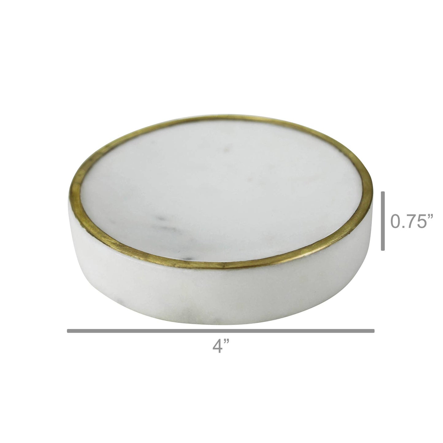 Loren Soap Dish, Marble & Brass