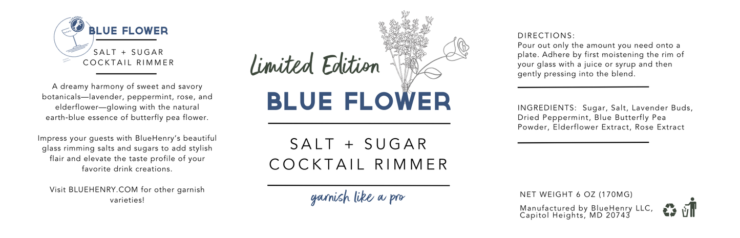 Blue Flower Rimming Sugar