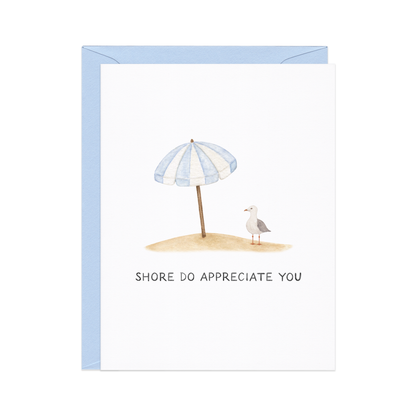 Shore Do Appreciate You — Coastal Thank You Card