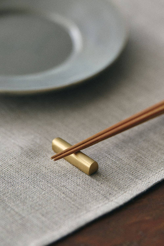 Brass Chopstick Rest Round