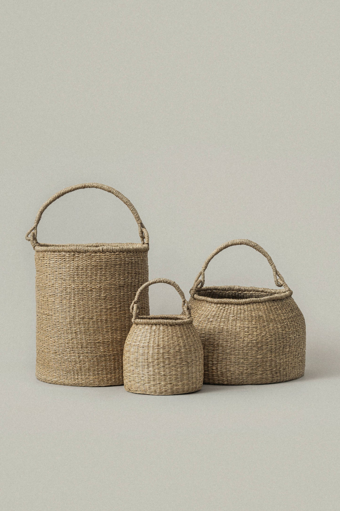 Natural Woven Seagrass Storage Basket with Handles | Satna