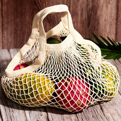 Cotton Netted Mesh Shopping Bag (Plastic Free, Unbranded)