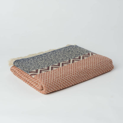 Dylan Linen and Cotton Turkish Throw Blanket