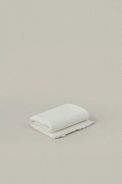 Quick Dry Soft Waffle Cotton Bath Towel | Soft White